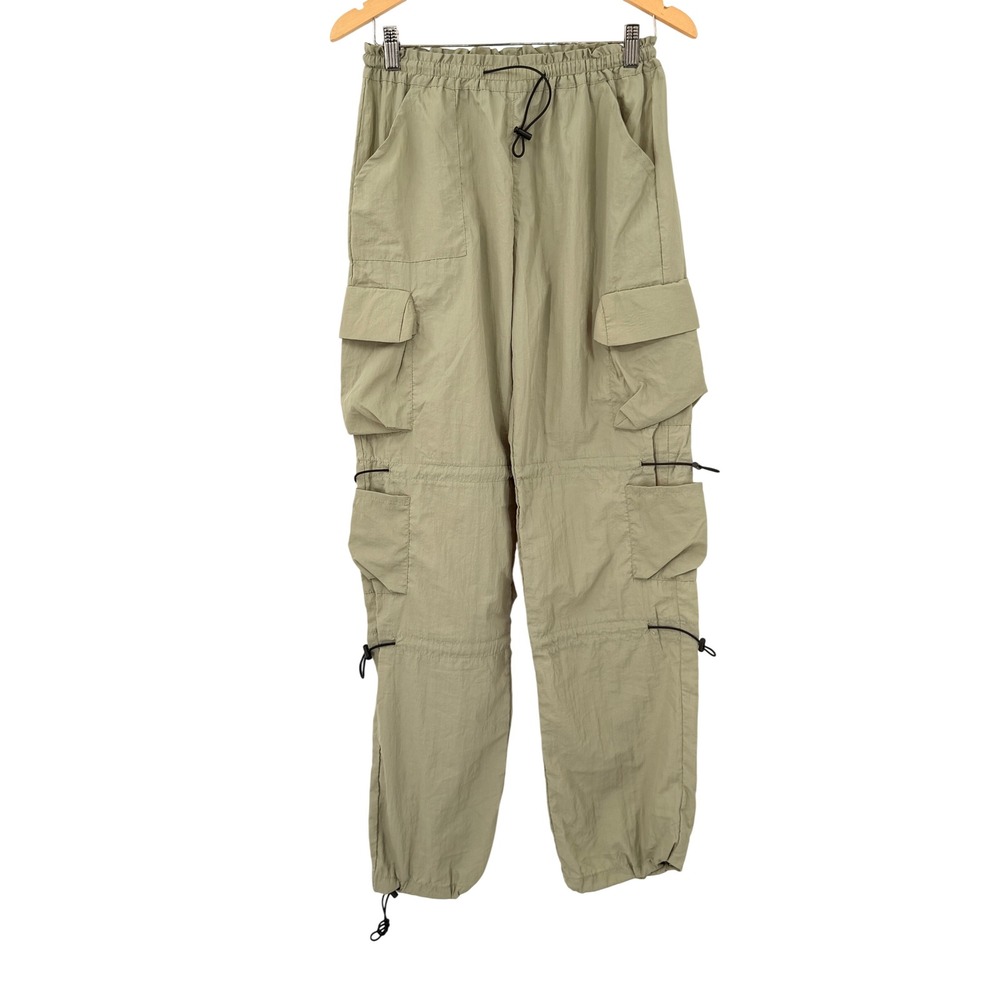 Garage Parachute Cargo Pants Womens XS Sage Green Utility Y2K Gorpcore
